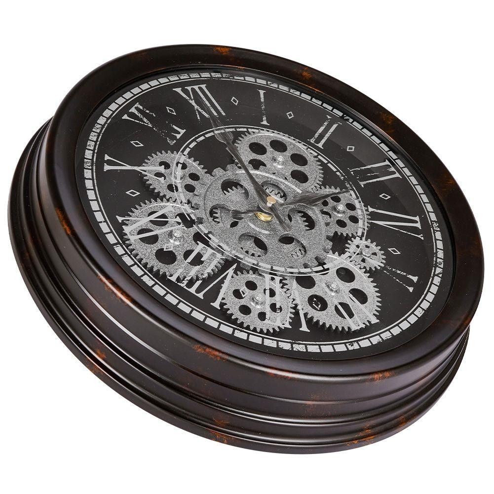 Ceas de perete angrenaj loft 30 cm cifre romane stil industrial