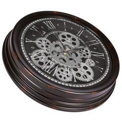 Ceas de perete angrenaj loft 30 cm cifre romane stil industrial