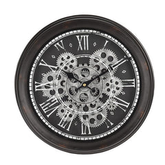 Ceas de perete angrenaj loft 30 cm cifre romane stil industrial