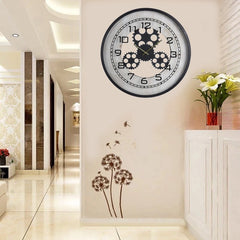 Ceas de perete forma rotunda afisaj analog mecanism quartz 48x6 cm
