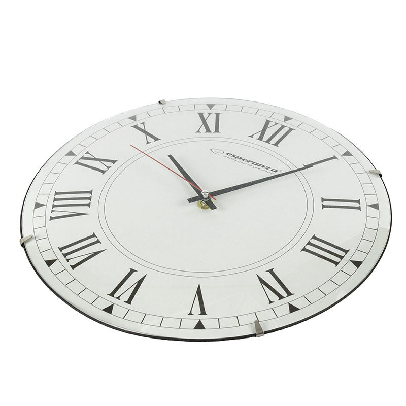 Ceas de perete Retro fara rama Cifre Romane rotund 30 cm Esperanza Roma