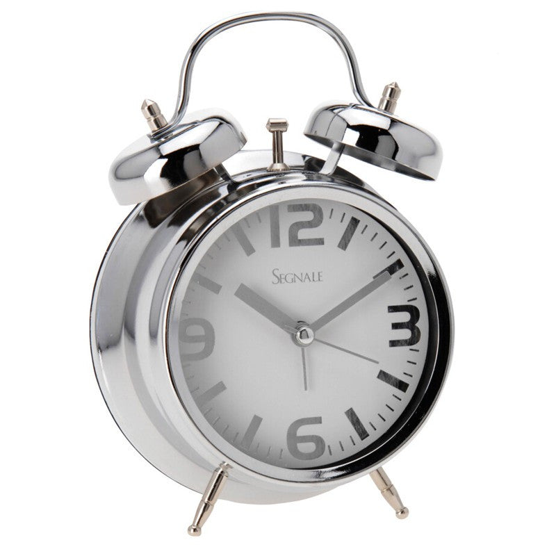 Ceas desteptator alarma clopotel afisaj analog cifre arabe si linii quartz