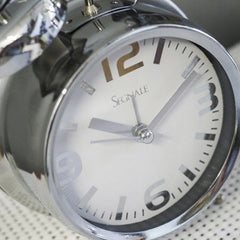Ceas desteptator alarma clopotel afisaj analog cifre arabe si linii quartz