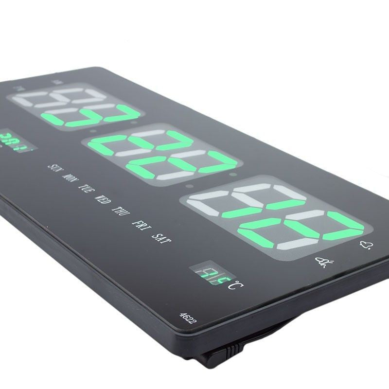 Ceas digital afisaj led verde ora calendar temperatura fixare perete