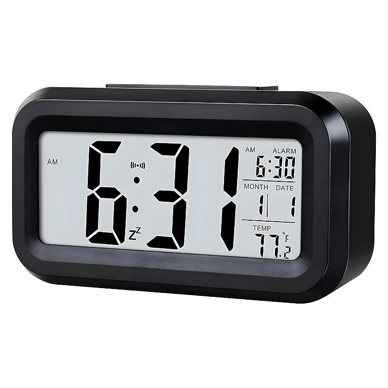 Ceas digital de birou afisaj lcd temperatura interior alarma data iluminare de fundal