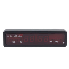 Ceas Digital de Perete afisaj Led cu Data, Radio si Termometru afisaj Rosu