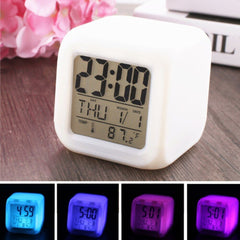 Ceas digital iluminat led temperatura calendar functie alarma 8 melodii