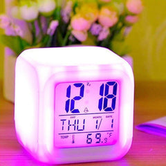 Ceas digital iluminat led temperatura calendar functie alarma 8 melodii