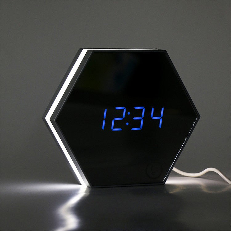 Ceas digital Led cu Oglinda USB lumina Veghe, Data si Termometru
