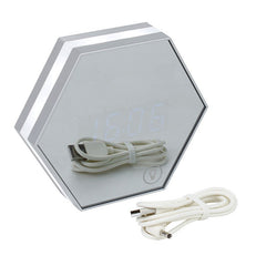 Ceas digital Led cu Oglinda USB lumina Veghe, Data si Termometru