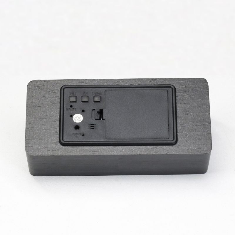 Ceas digital led ora data temperatura alarma alimentare duala mdf