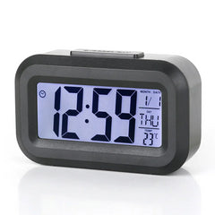 Ceas digital multifunctional afisaj ora data temperatura alarma snooze iluminare nocturna negru