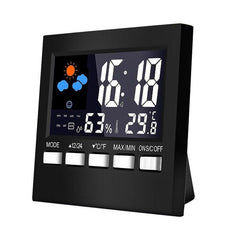 Ceas digital multifunctional de birou control vocal functie statie meteo ecran lcd calendar alarma