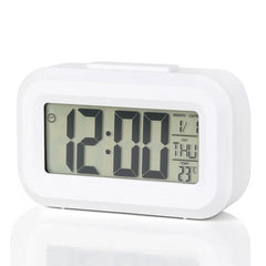 Ceas digital multifunctional led ora data temperatura alarma lumina fundal snooze alb