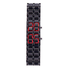 Ceas Led Lava Iron Samurai pentru barbati model gri inchis - afisaj Rosu