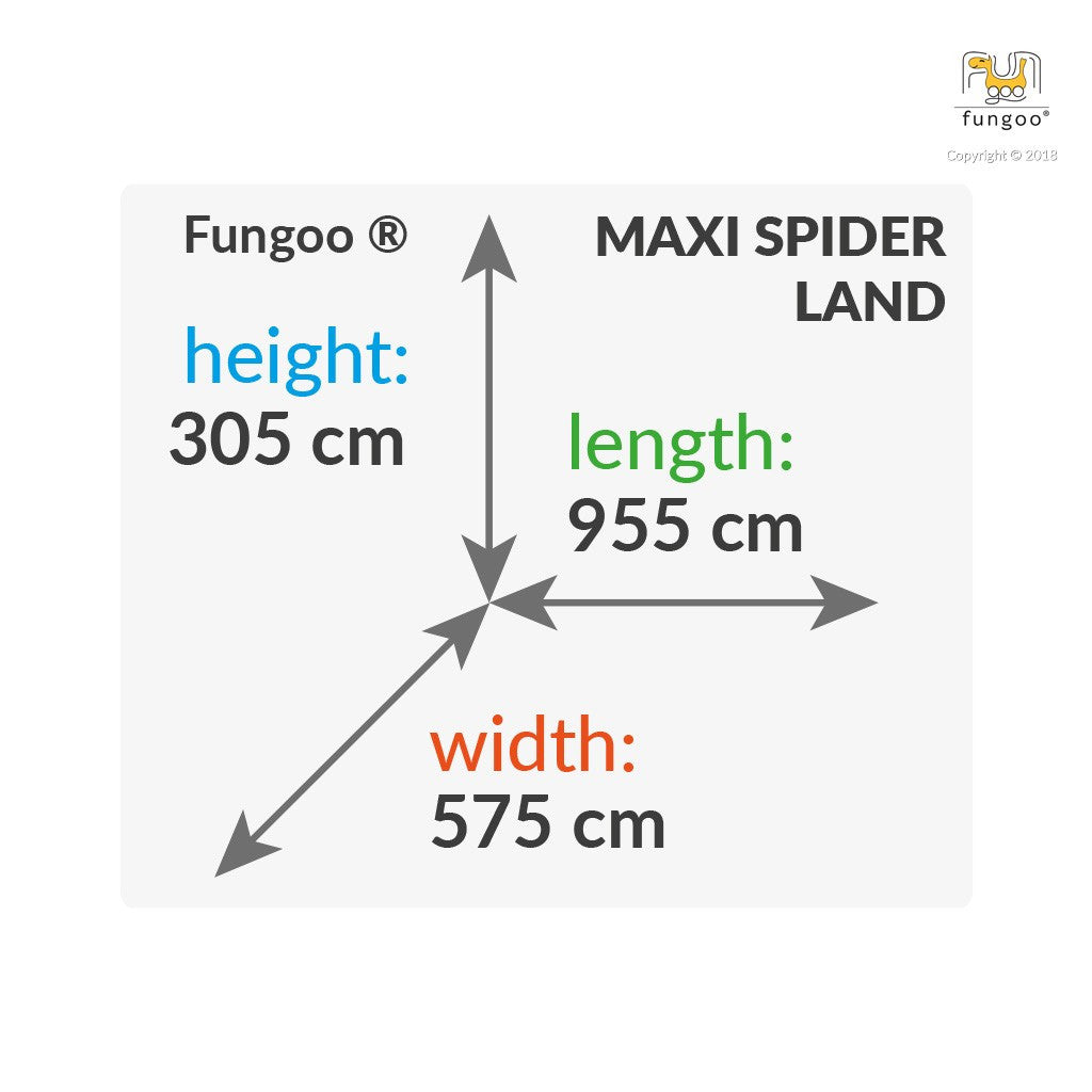 Complex de joaca din lemn Fungoo Maxi set SPIDER LAND