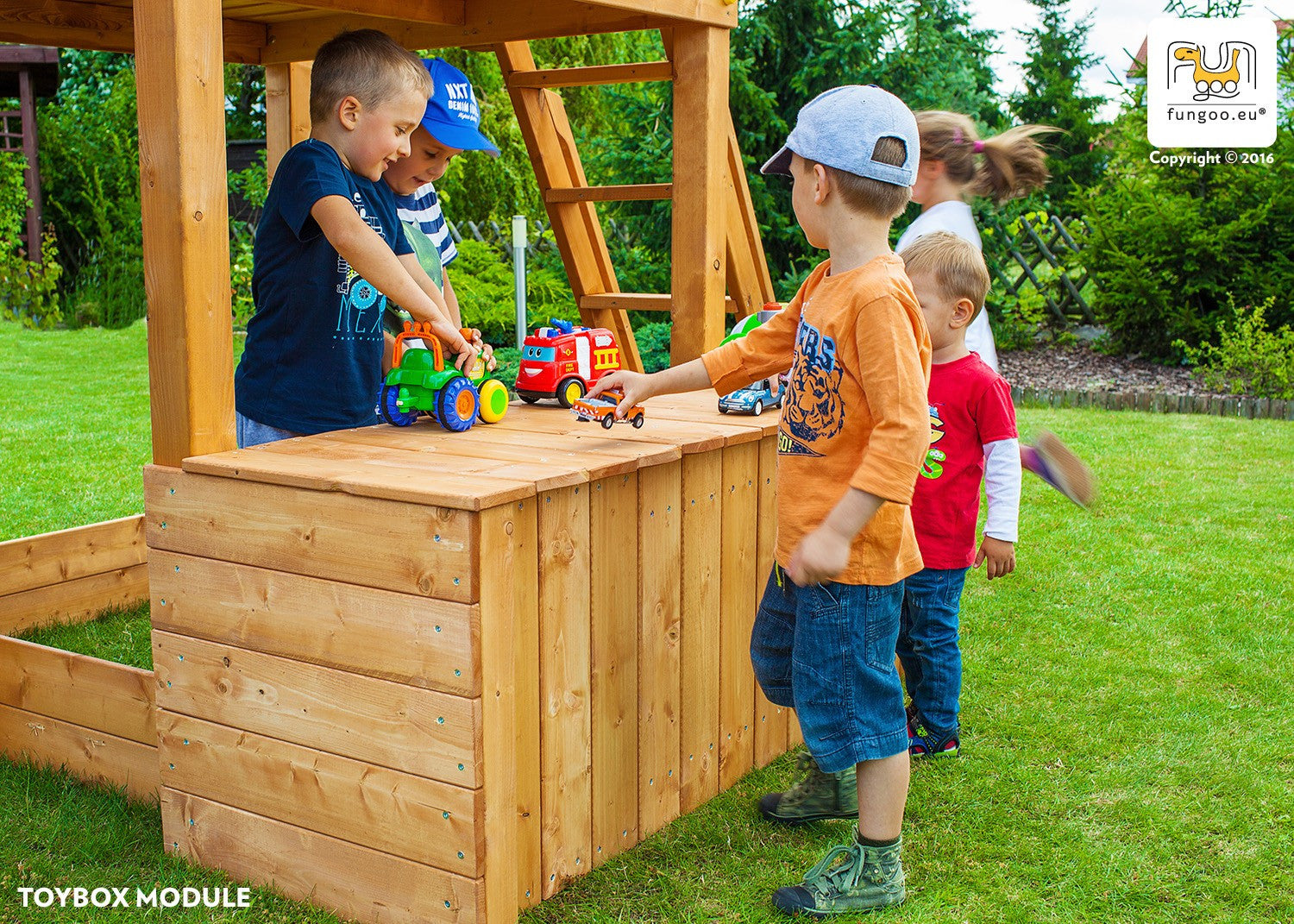 Complex de joaca din lemn Fungoo Maxi set SPIDER LAND