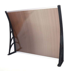 Copertina fixa policarbonata 100x150 cm accesorii montare incluse maro