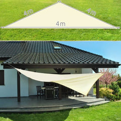 Copertina parasolar forma triunghiulara 4-4-4 m 180gmp bej