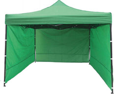 Cort de gradina 3x3 m 3 pereti pavilion inaltime reglabila verde