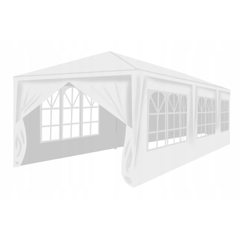Cort de gradina 9x3 m 8 pereti ferestre cadru otel inaltime 2.5 m