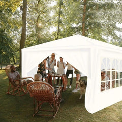 Cort de gradina 9x3 m 8 pereti ferestre cadru otel inaltime 2.5 m