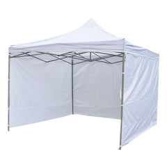 Cort de gradina quick tent 3 pereti laterali 3x3x3 m inaltime reglabila montare usoara cadru otel alb