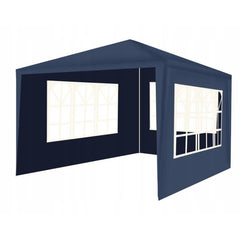 Cort gradina 3x3 m 3 pereti impermeabil cadru otel ferestre albastru inchis