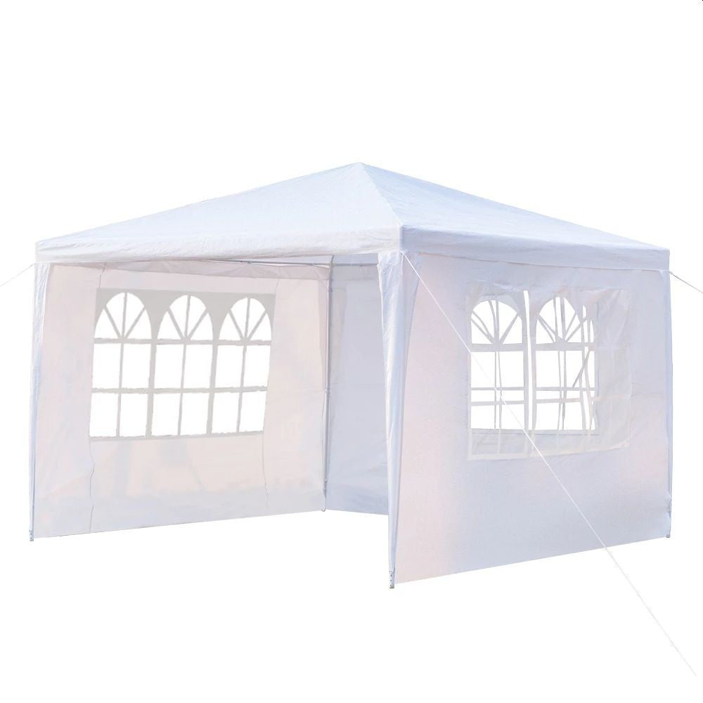 Cort pentru gradina 3x3 m Pavilion 3 pereti cu ferestre laterale cadru de otel Impermeabil