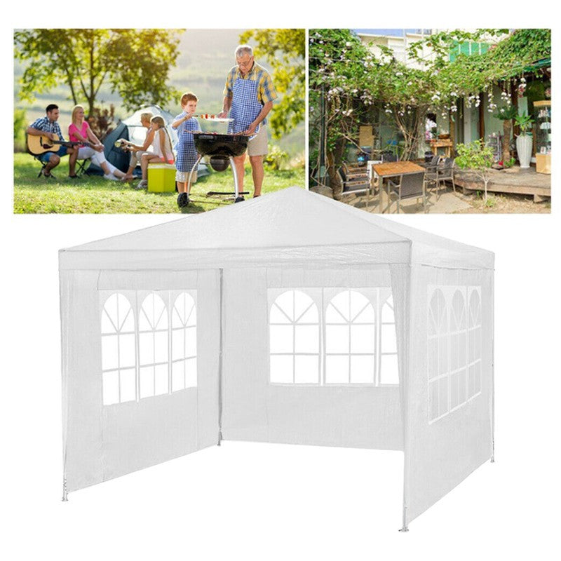 Cort pentru gradina 3x3 m Pavilion 3 pereti cu ferestre laterale cadru de otel Impermeabil