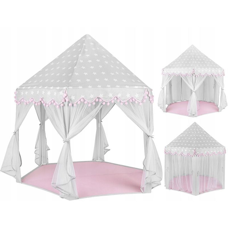 Cort tip Castel forma hexagonala 123-140cm 6 intrari cu perdele pliabil