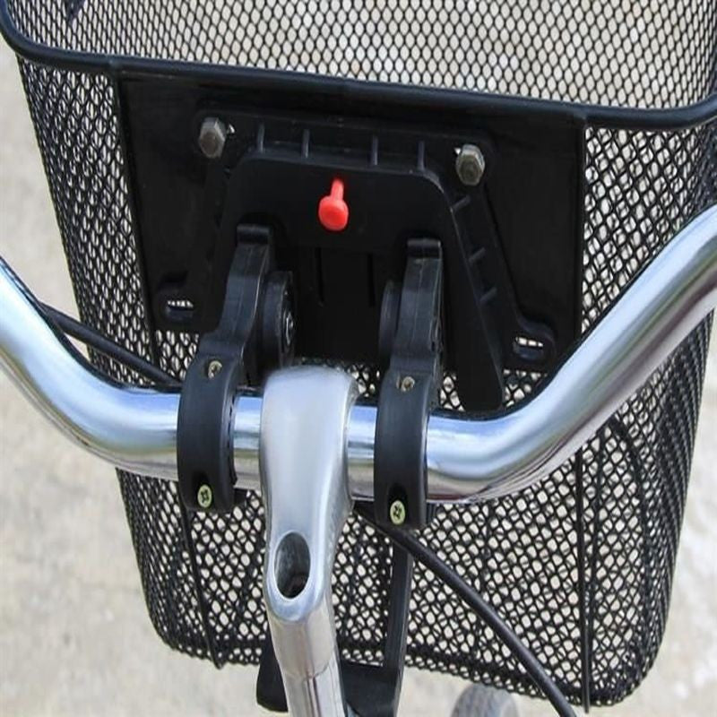 Cos bicicleta universal montare fata maner 33x25x23 cm metal negru