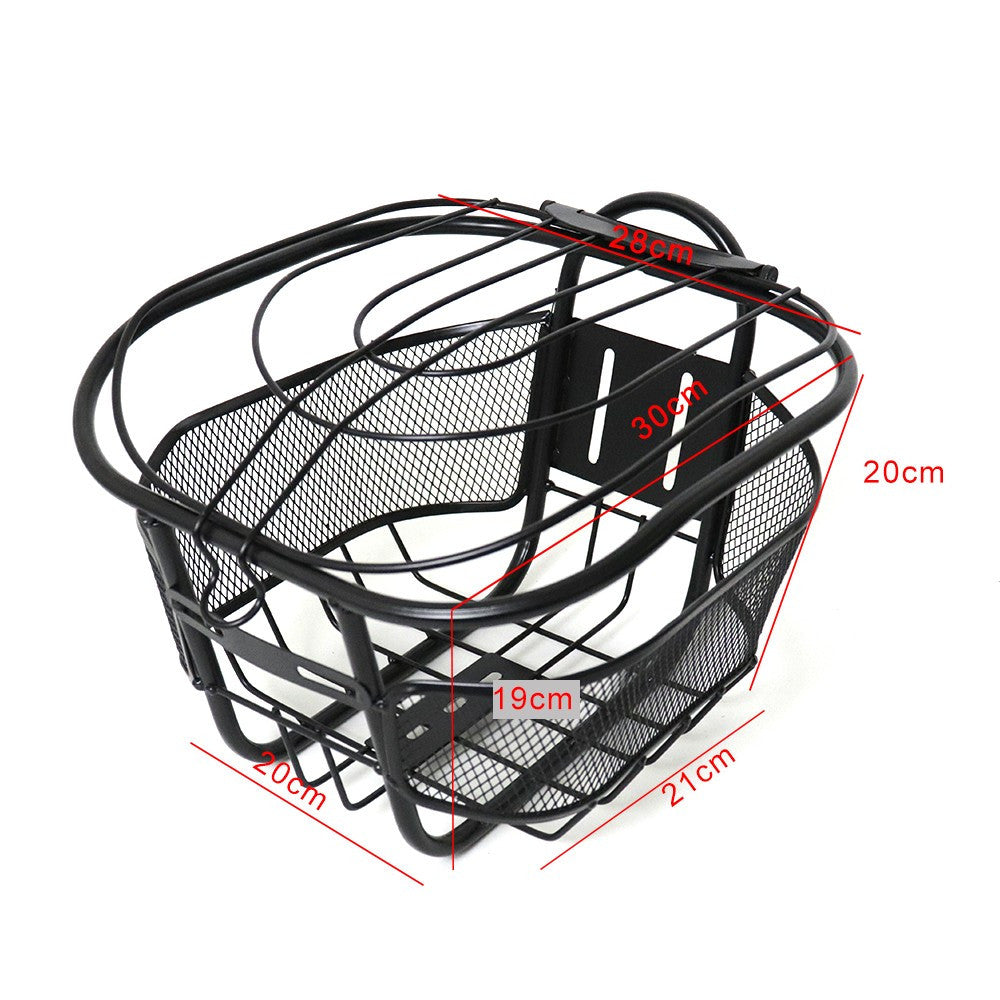 Cos pentru Bicicleta cu capac metalic montare Frontala Negru