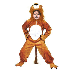 Costum Leul Simba Tip salopeta Fetite si Baieti inchidere fermoar maro-alb marime 92