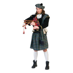 Costum Scotian Kilt Carnaval adulti 5 piese Gentuta inclusa marime 48-50