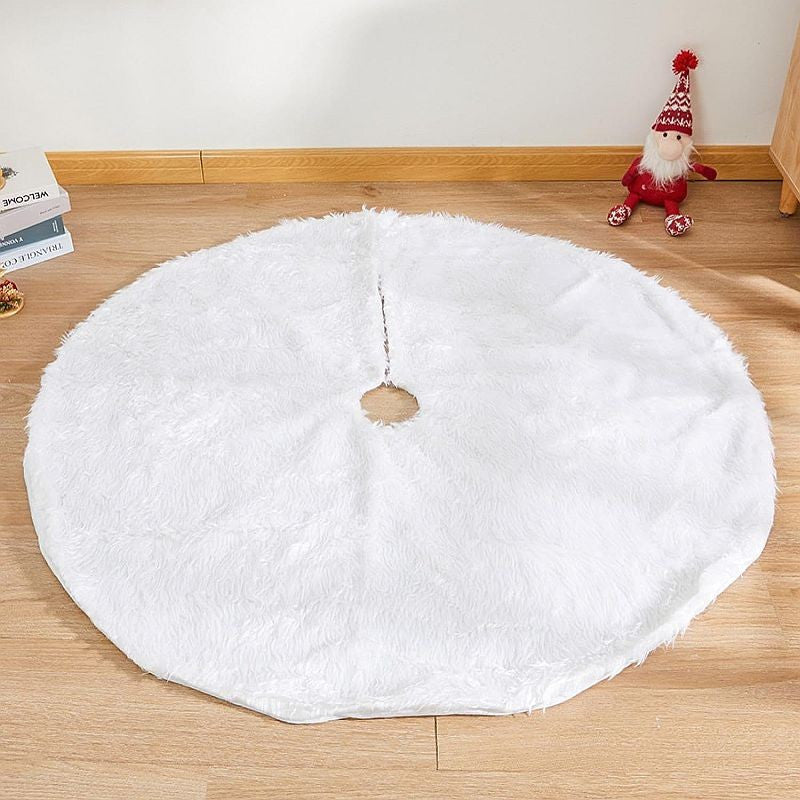 Covor pentru brad diametru 120 cm decor craciun blanita alba