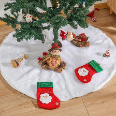 Covor pentru brad diametru 120 cm decor craciun blanita alba
