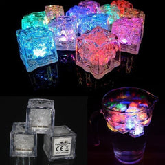 Cuburi de gheata luminoase cu led rgb 2.7-2.7 cm set 12 piese