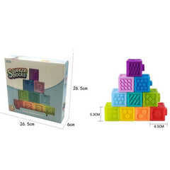 Cuburi Senzoriale Copii Silicon moale Multicolor set 10 bucati