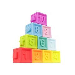 Cuburi Senzoriale Copii Silicon moale Multicolor set 10 bucati