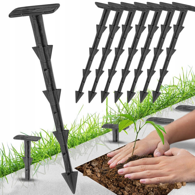 Cui fixare folie straturi pentru gradina si sera lungime 15 cm negru