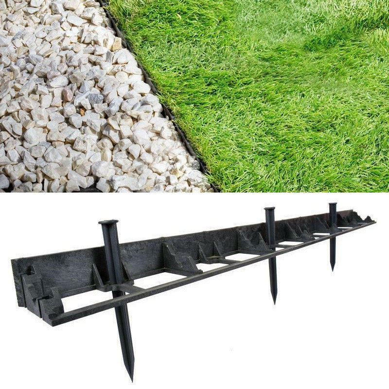 Cuie plastic pentru fixare separator gazon lungime 20 cm negri