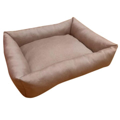 Culcus Dreptunghiular moale cu perna pentru caine pisica culoare Maro 64x45cm