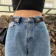 Curea pentru Pantaloni neagra Elastica fara Catarama 60-100cm
