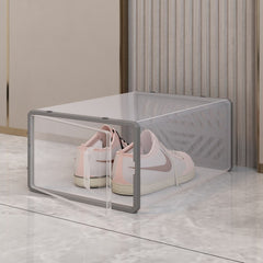 Cutie depozitare incaltaminte format xl 36 x 25 x 19 cm inchidere cu capac transparenta