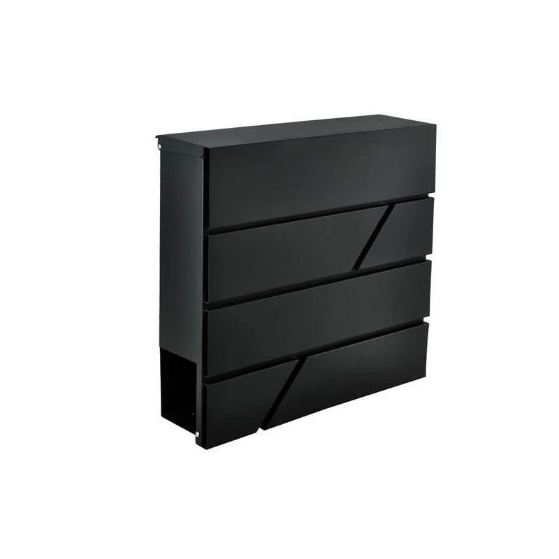 Cutie postala design modern 2 chei suport ziare capac rabatabil otel galvanizat 36.5 x 36.5 x 11 cm