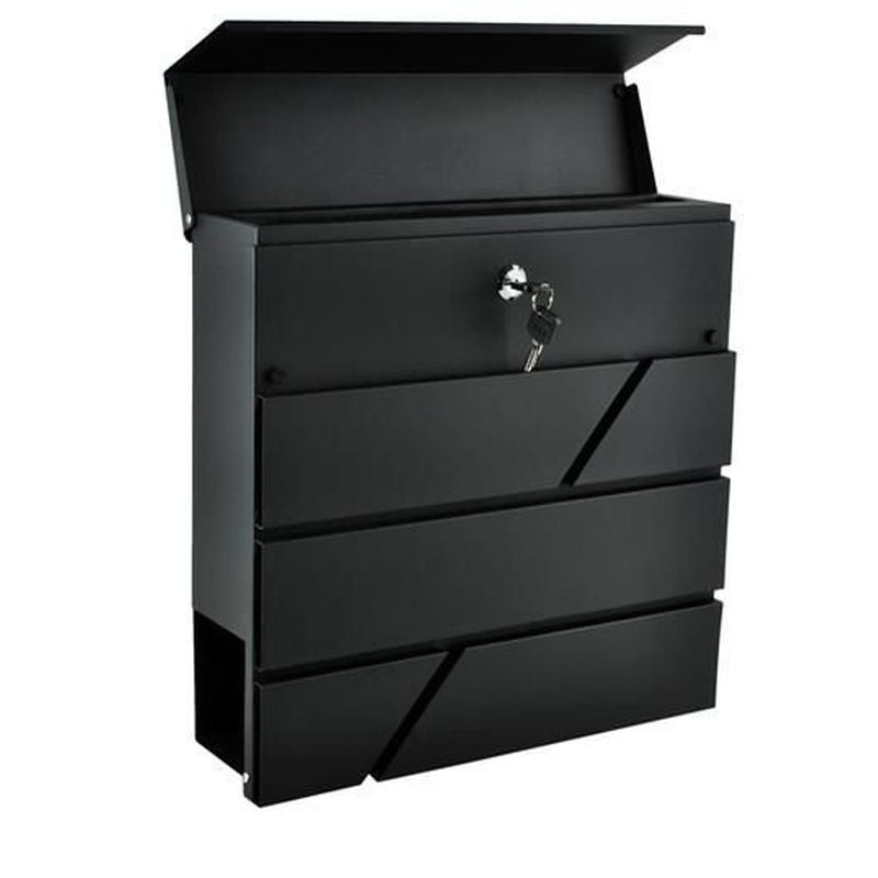 Cutie postala Exterior Otel Galvanizat spatiu ziare Antracit 37x36.7-10 cm