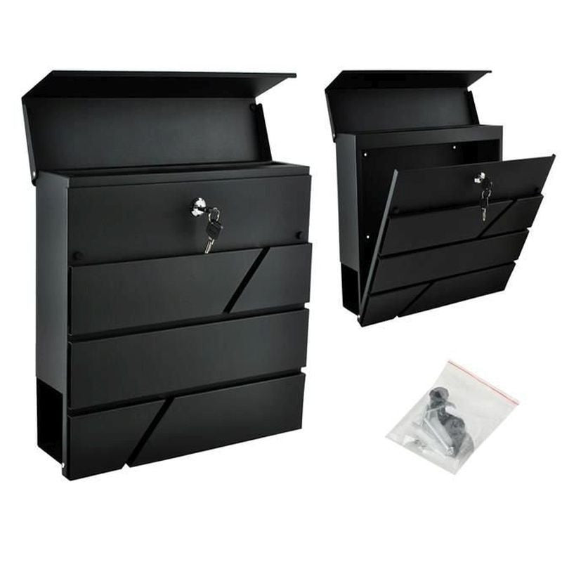 Cutie postala Exterior Otel Galvanizat spatiu ziare Antracit 37x36.7-10 cm