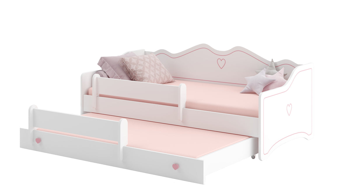 Pat dublu Emma II 160x80 roz