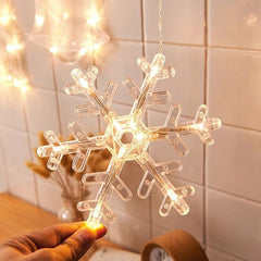 Decoratiune led pentru fereastra fulg de nea alimentare baterii 19 x 1 x 19 cm